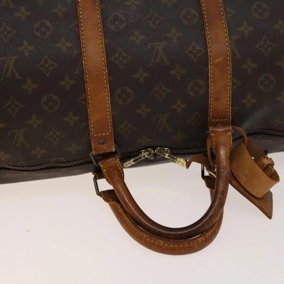 LOUIS VUITTON Monogram Keepall 55 Boston Bag M41424 LV Auth 134208 - Picture 8 of 16